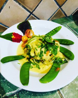 Orange curry at the Waterfall Villas  at Waterfall Villas in Dominical