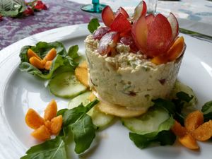Vegan Waldorf salad at Waterfall Villas in Dominical