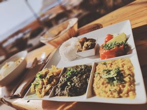 Thali. Good but not worth 30€. at Sunset Ashram in Ibiza