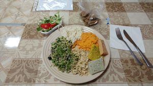 a plate on live food week at The Miznon in Dimona