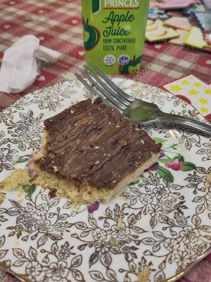 Millionaire's shortbread at E & R Tearoom in Lutterworth