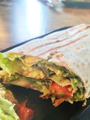 Vegan burrito at Biltegia in Navarra