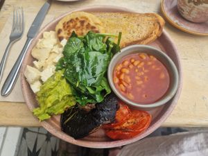 Vegan breakfast at All Things Nice in Marple