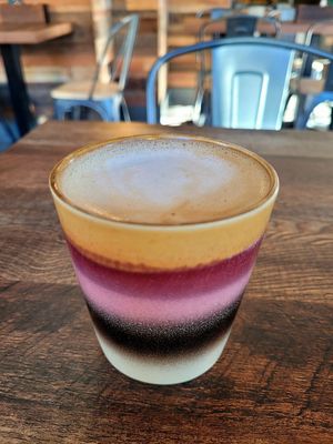 Oat Flat White. at Pete's Eats in Llanberis