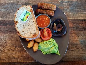 Plant Based Breakfast. at Pete's Eats in Llanberis