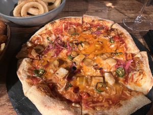 Teriyaki Tofu Pizza   at Pete's Eats in Llanberis