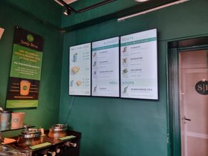 Menu above counter at Soup Bros in Maastricht