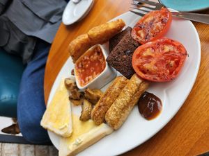 Vegan breakfast at Taylor's in Llandudno