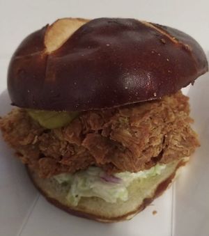 Str8 Trickin’ Chickn Sandwich  at Naked Vegan in Greenville