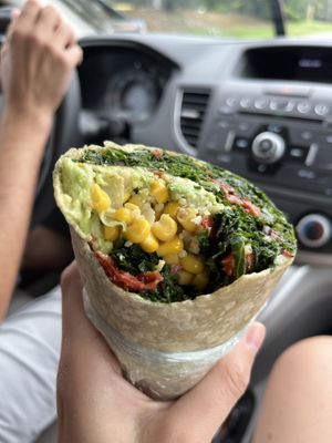 "Hooker in a skirt” wrap  at Naked Vegan in Greenville
