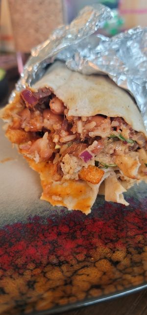 Hot "peato" burrito at Las Maris in Stockton