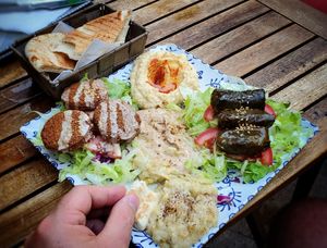 Vegan platter. Yum! at Marrakech in Tarragona
