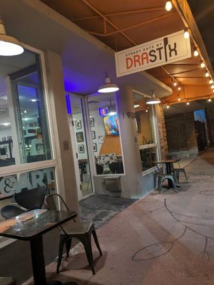 Outside seats at Drastix in Hollywood