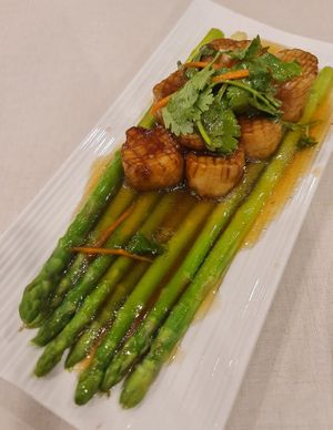 Scallop with Asparagus ~ 20/2/23 at D'life 蔬食 - Somerset  in Central Singapore