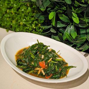 Vegan Sweet Potato Leaves at D'life 蔬食 - Somerset  in Central Singapore