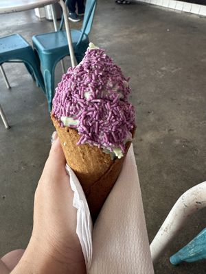 Mint with sprinkles 😋  at Yoga-urt - Santa Monica in Santa Monica