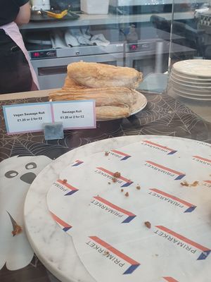 Vegan sausage roll at Primark Cafe in Stretford