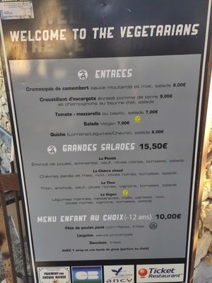 Menu 2 at Joe Le Snacky in La Palud-sur-verdon