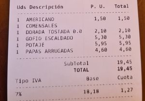 Far from expensive for excellent food at El Rincón de Marcos in Gran Canaria