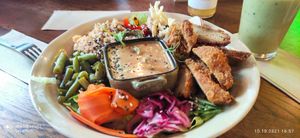 Bowle with qurczak strips at Masna Micha in Gdansk