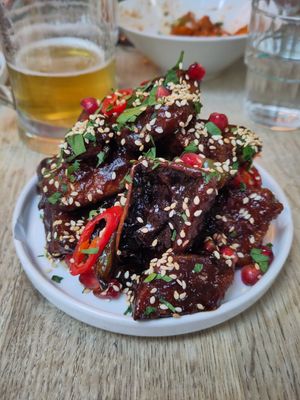 Sticky, crispy aubergine at The Garden of Easton in Bristol