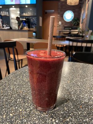 Red fruit smoothie (very tasty)  at Copper Branch in Utrecht