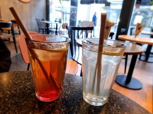 Tea and lemonade ('homemade') at Copper Branch in Utrecht