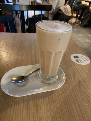 Pumpkin chai latte: tasty, but on the sweet side at Copper Branch in Utrecht