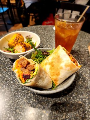 Shiitake wrap - corn at Copper Branch in Utrecht