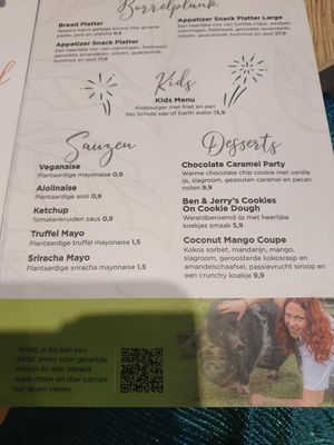 Menu at Copper Branch in Utrecht