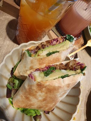 Chicken wrap at Copper Branch in Utrecht