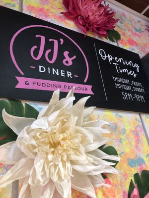 Lovely family friendly cafe with American diner style food.  at JJ's in Hereford