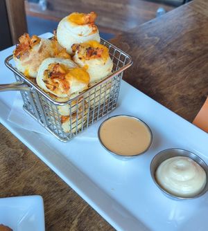 Kimchi bites at Seitan's in Edmonton