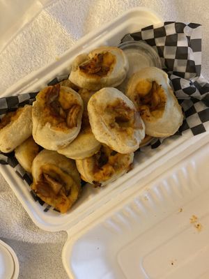 Kimchi bites   at Seitan's in Edmonton