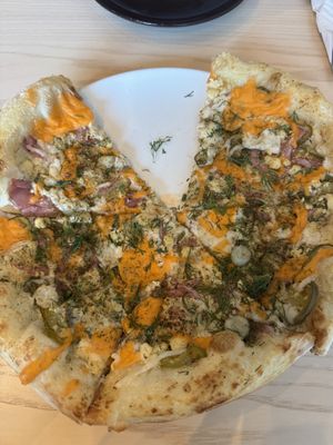 Dill pickle   at Seitan's in Edmonton