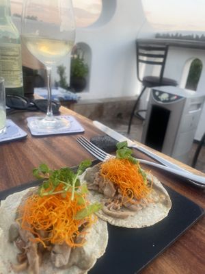 Tasty Mushroom and bean tortilla  at Metxcalli in Oaxaca