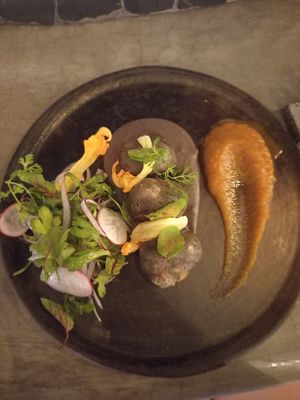 Tamalitos de frijol at Metxcalli in Oaxaca