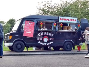 Food van at Chubby Dumpling in East London