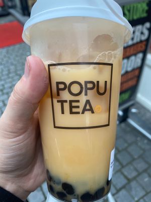 Jasmine milk tea at PopuTea in Breda
