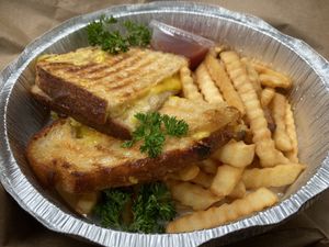 Vegan Grilled Cheese.  at Khemis Vegan Cuisine in Bridgeport