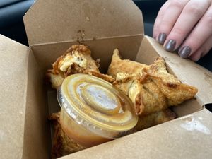 Vegan Crab Rangoon.  at Khemis Vegan Cuisine in Bridgeport