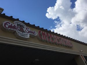 The sign at Eddis & Sons Cheesesteaks in Jacksonville