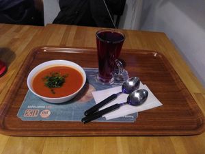 Polish tomato soup at Vega in Warsaw