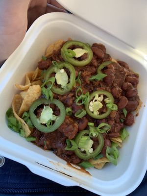 Seasonal frito pie at Zonk Burger in Fort Worth