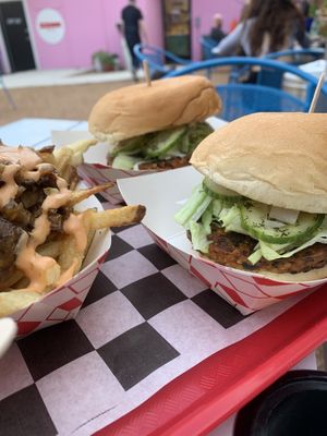 Zonk burgers, the pickles are so fresh.  at Zonk Burger in Fort Worth