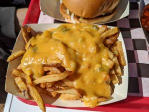 Queso fries at Zonk Burger in Fort Worth