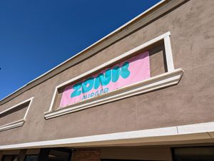 Free street parking out front. at Zonk Burger in Fort Worth