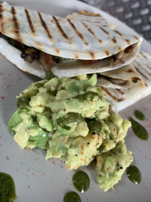 Burrito with pico de gallo, mushrooms and guacamole  at Aussie Coffee Ipanema in Rio De Janeiro
