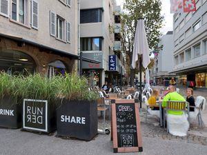 Outside at Runder Store in Visp