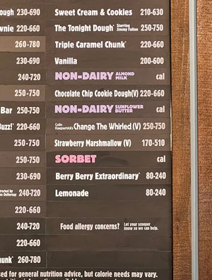 Ben & Jerry’s - vegan choices  at Ben & Jerry's in Dayton